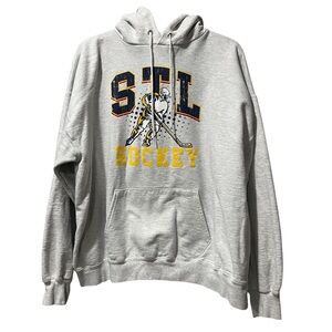 Arch Apparel STL hockey Hoodie Gray Size Large Blues